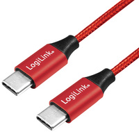 Câble USB 2.0, USB-C - USB-C mâle, 1m, rouge