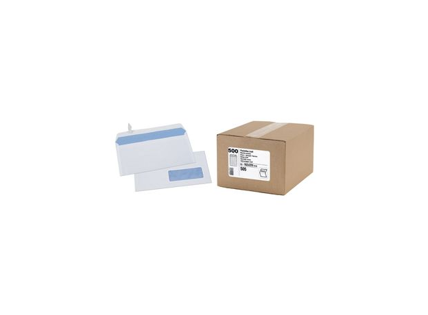 500 enveloppes DL 110*220mm avec fen auto adhésive