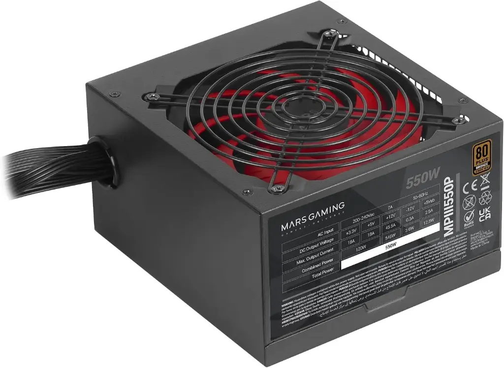 Alimentation ATX 550W, 80 Plus Bronze, Noire 