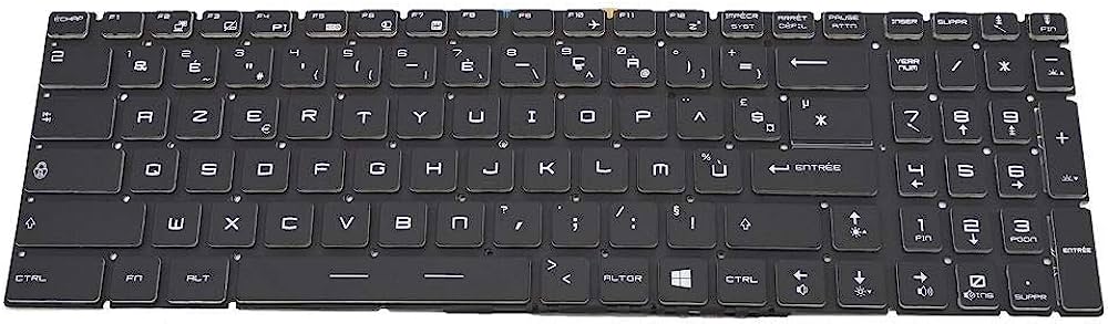 Clavier AZERTY pour MSI CX GX GT A7200