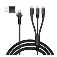 Cable 5 en 1 USB-C/USB-A => USB-C/Light/Mic
