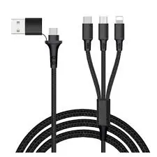 Cable 5en1 USB-C/USB-A => USB-C/light/mic