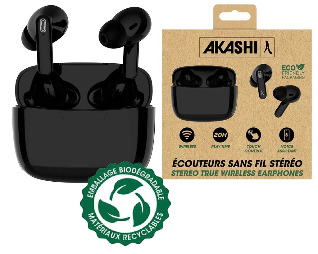 Ecouteurs earpods bt stéréo noir