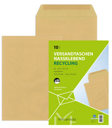 10 enveloppes marron c4 229*324mm adhésif sans fen