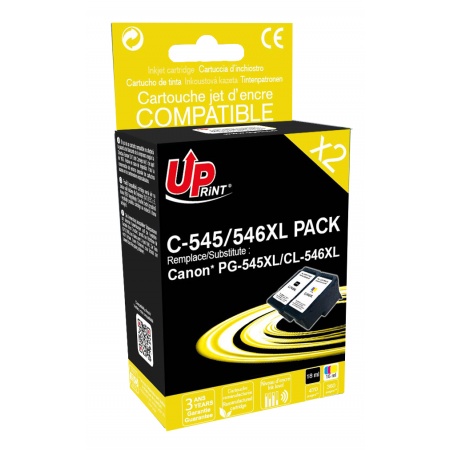 2 cartouches remanufacturées Canon 545xl - 546XL