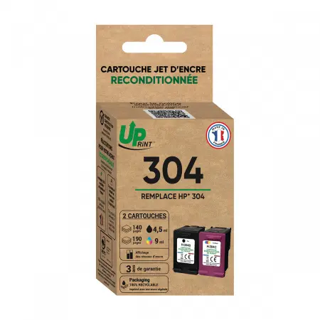 2 Cartouches compatibles HP 304XL BK/CL 