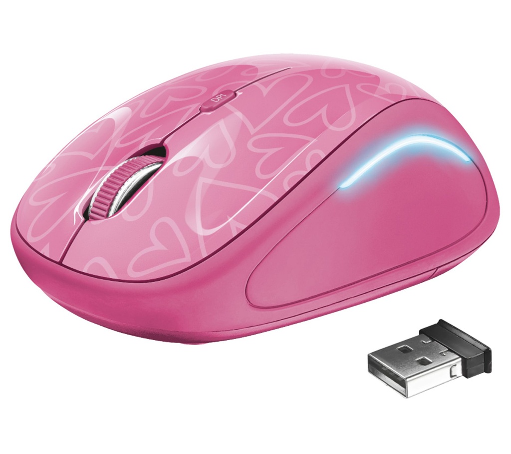 TRUST Souris sans fil rose - 22336