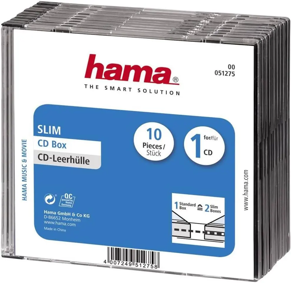 10 boîtiers pour CD ultra-mince