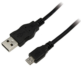 Câble USB 2.0, USB-A mâle - micro USB-B mâle, 1,8 m