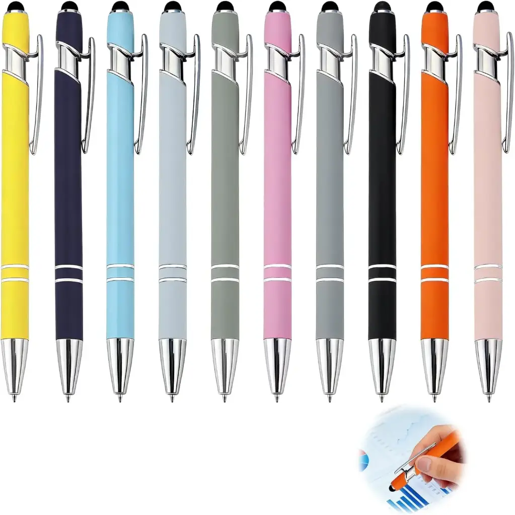 Stylos à bille 2 en 1 avec stylet tactile