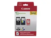[can560561] 2 Cartouches 560-561 d'encre Original Noir, Cyan, Magenta, Jaune