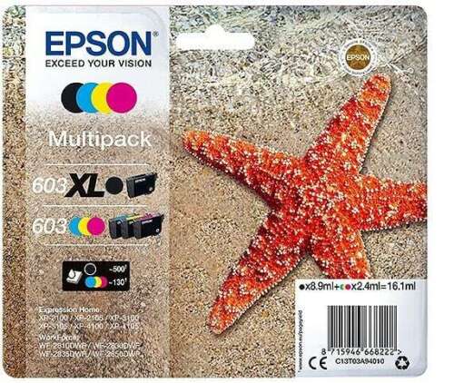 [epst603xlnc] 4 Cartouches Epson 603 XLN +603 c