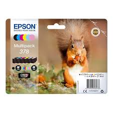 [epst378] 6 Cartouches epson 378 écureuil