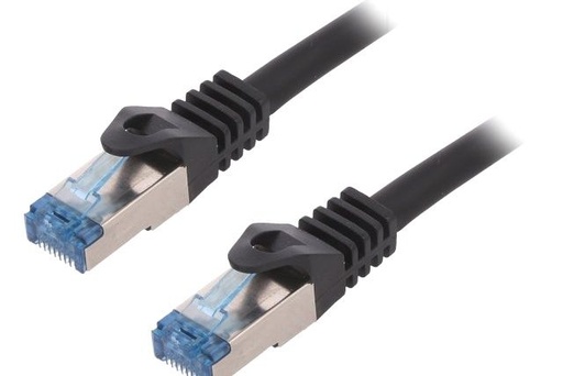[CABLERJ45-1M] Câble patch, Cat. 6A, S/FTP, 1 m, blanc
