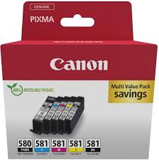 [can581] 5 cartouches Canon PGI-580 PGBKCLI-581
