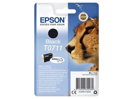 [EPST0711] Cartouche Epson noire guépard T0711