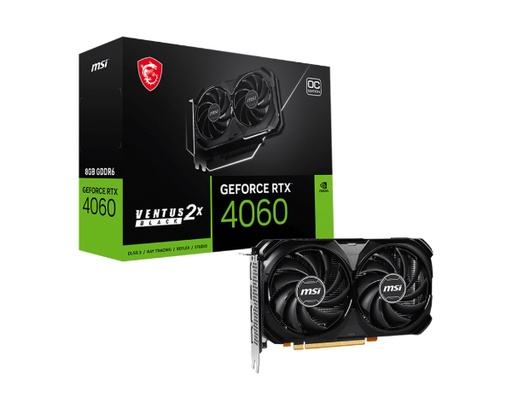 [CGRTX-4060-1] MSI GEFORCE RTX 4060 VENTUS 2X BLACK 8G OC CARTE GRAPHIQUE NVIDIA 8 GO GDDR6