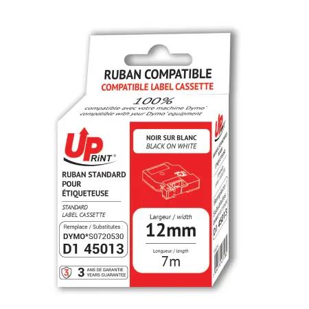 [ruban1] DYMO D1 étiquettes autocollantes 12 mm-7m