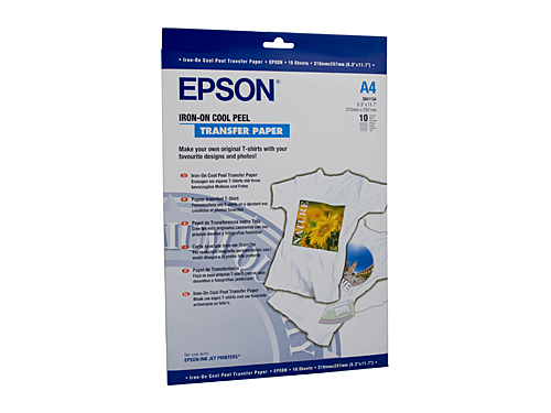 [Paptransfert] Papier Transfert Epson Cool Peel T-Shirt A4 (210 x 297 mm) 10 unités papier transferts sur T-shirt