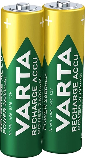 [pileaa] 2 VARTA Pile NiMH "Rechargeable Accu", Mignon (AA), 2.600 mAh