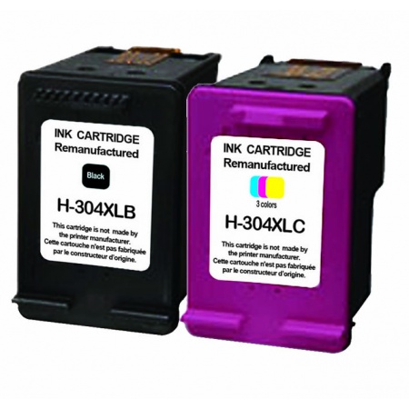 [upnh304nc] PACK 2 CARTOUCHES COMPATIBLES hp 304 BK/CL 