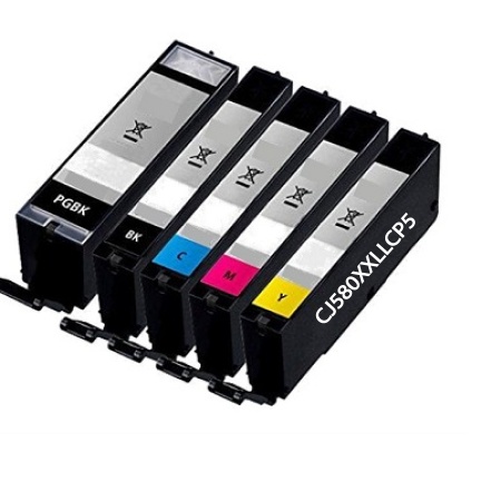 5 cartouches compatibles CLI-581XXL – neutre