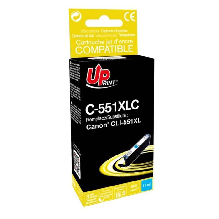 Cartouche remanufacturée CANON CLI551XL C – uprint