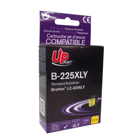Cartouche compatible BROTHER LC225XL jaune – uprint