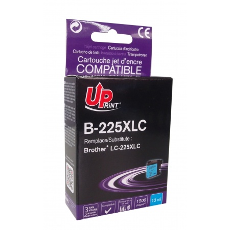 Cartouche compatible BROTHER LC225XL cyan – uprint