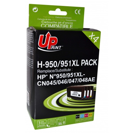 PACK 4 CARTOUCHES COMPATIBLES AVEC HP N°950XL / N°951XL – uprint