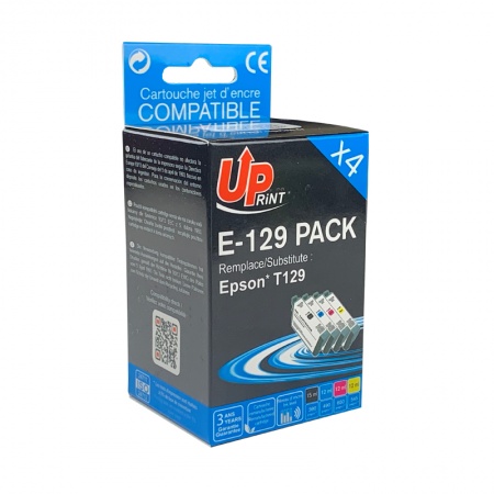 Pack 4 cartouches COMPATIBLE T129 pomme – uprint