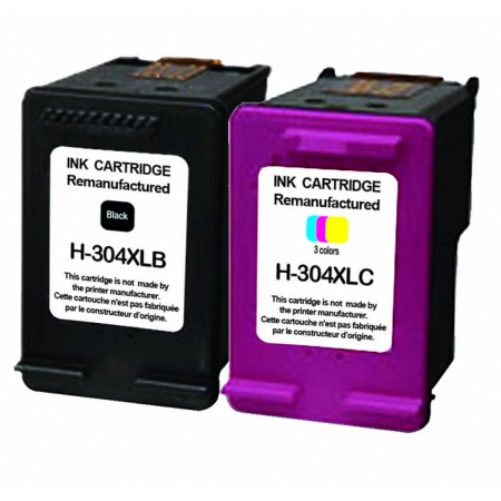 2 cartouches compatibles hp 304 BK/CL – neutre