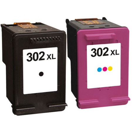 2 cartouches compatibles HP 302XL nc – neutre