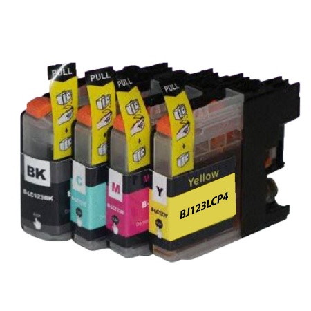 4 Cartouches compatibles BROTHER LC-123 – neutre