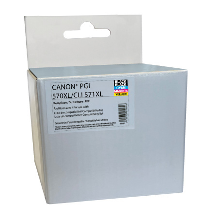 5 Cartouches compatibles Canon CLI-571XL/PGI-570XL – neutre