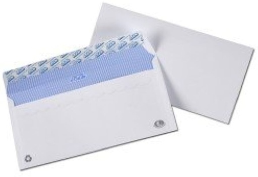 [env4] 50 Enveloppes, DL, 110 x 220 mm, blanc, sans fenêtre
